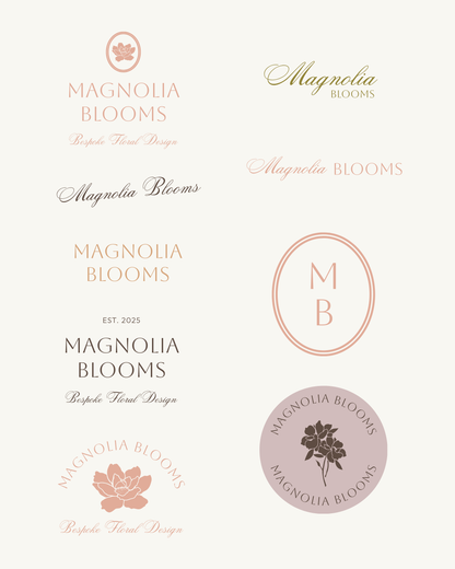 Magnolia Blooms - Semi Custom Brand Kit