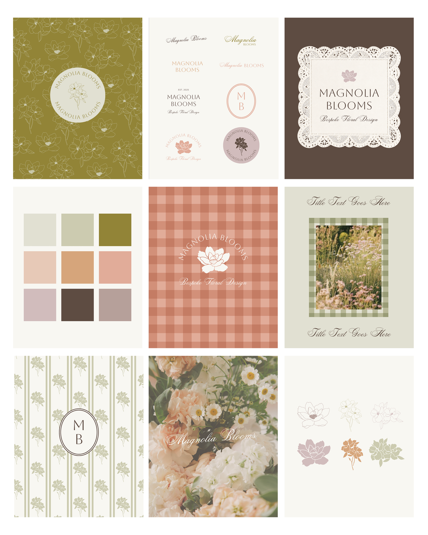Magnolia Blooms - Semi Custom Brand Kit